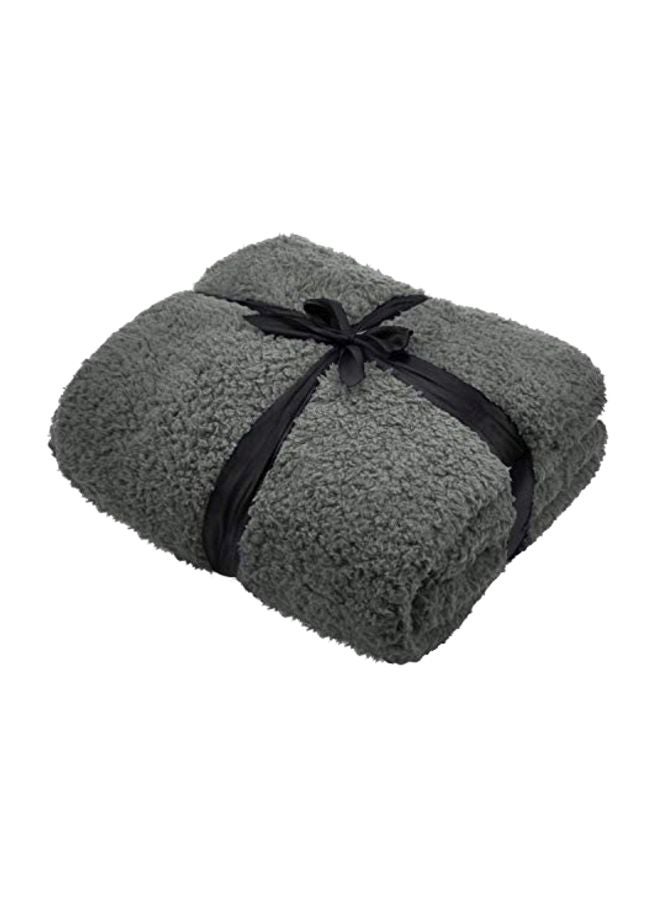 Tirrinia Sherpa Throw Blanket Grey 50x65inch - Image 1