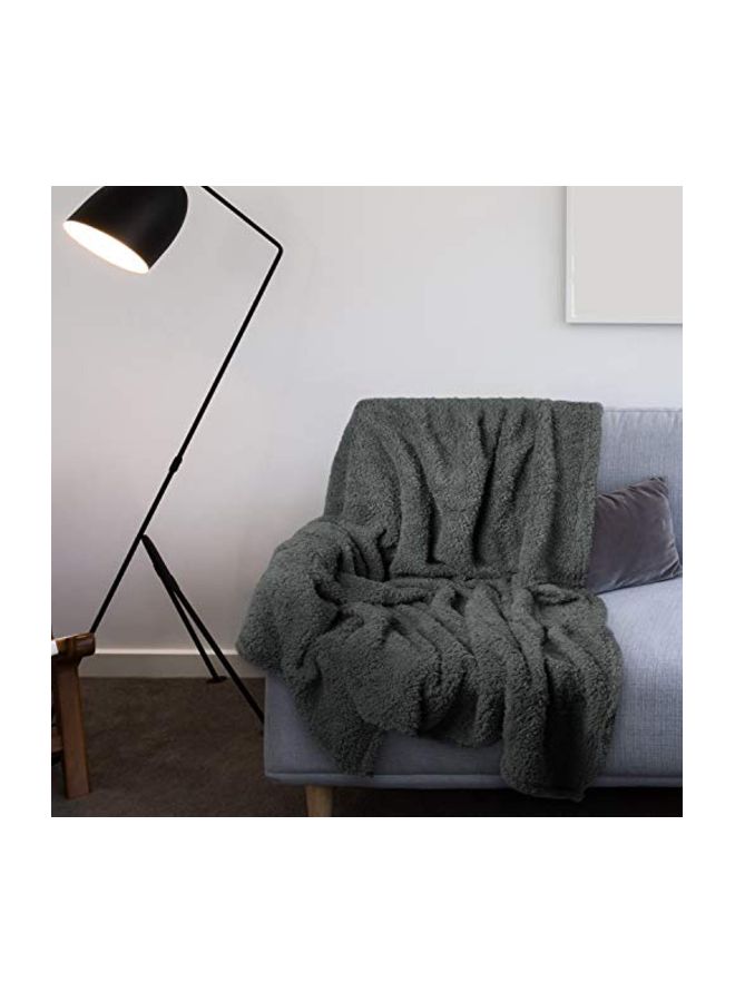 Tirrinia Sherpa Throw Blanket Grey 50x65inch - Image 5