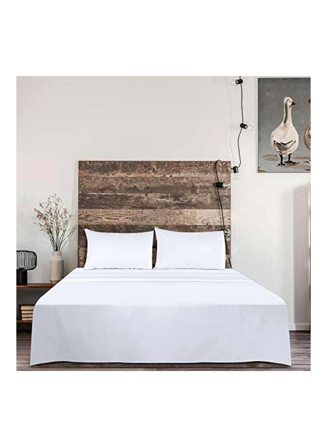 Utopia Bedding Microfiber Flat Sheet White  - Image 1