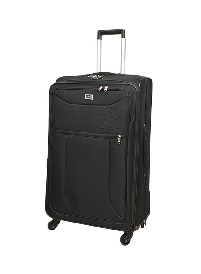 NEW TRAVEL Softside 3 Piece Luggage Trolley Set Black  - Image 2