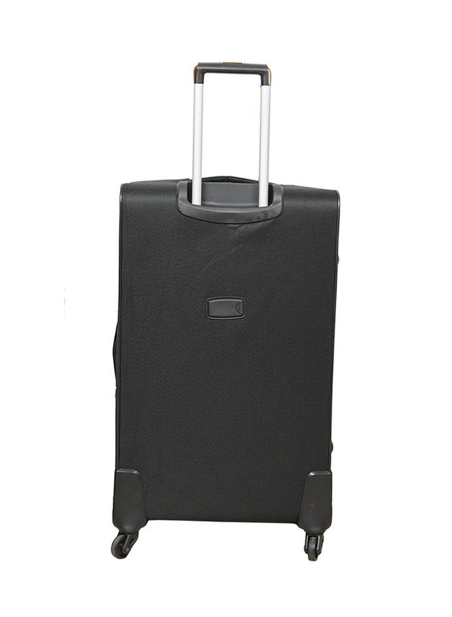 NEW TRAVEL Softside 3 Piece Luggage Trolley Set Black  - Image 3