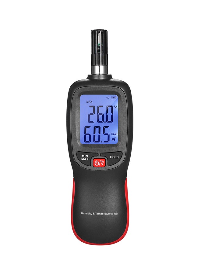 Generic Digital Temperature And Humidity Meter Black/Red 22.5x4.5x8cm  - Image 1