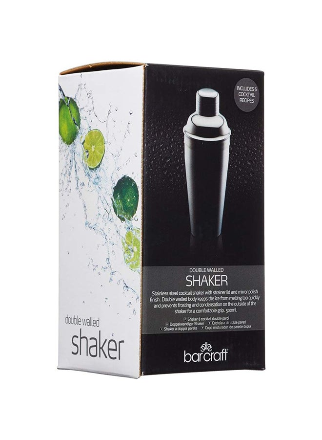 KitchenCraft Stainless Steel Cocktail Shaker Steel 500ml - Image 3