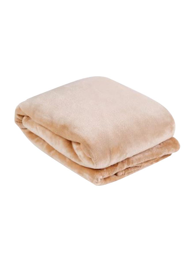 Super Soft Blanket Polyester Beige 220x160cm