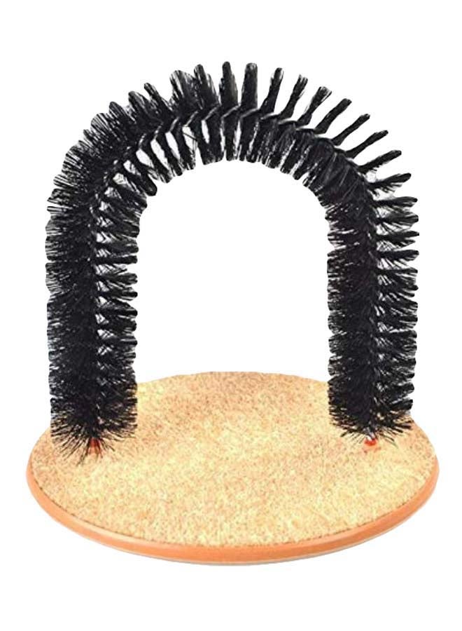 Pet Cat Self Grooming And Massaging Arch Bristles Cat Toy Yellow/Black - Image 1