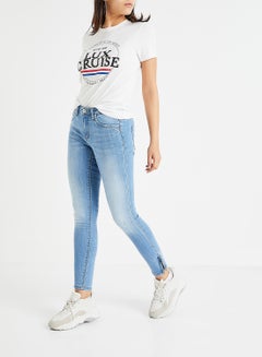 ONLY Kendell Ankle Zip Skinny Jeans Blue  - Image 2