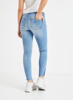 ONLY Kendell Ankle Zip Skinny Jeans Blue  - Image 3