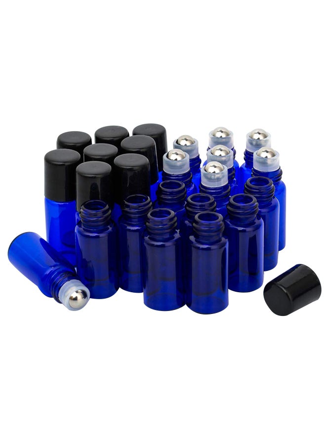 ZEJIA Pack Of 24 Essential Oil Roller Bottles Blue - Image 1