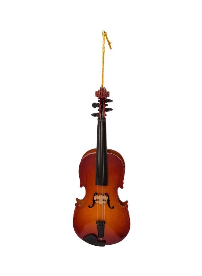 Kurt Adler - Wooden Violin Ornament Red/Black 5.5inch - Image 1