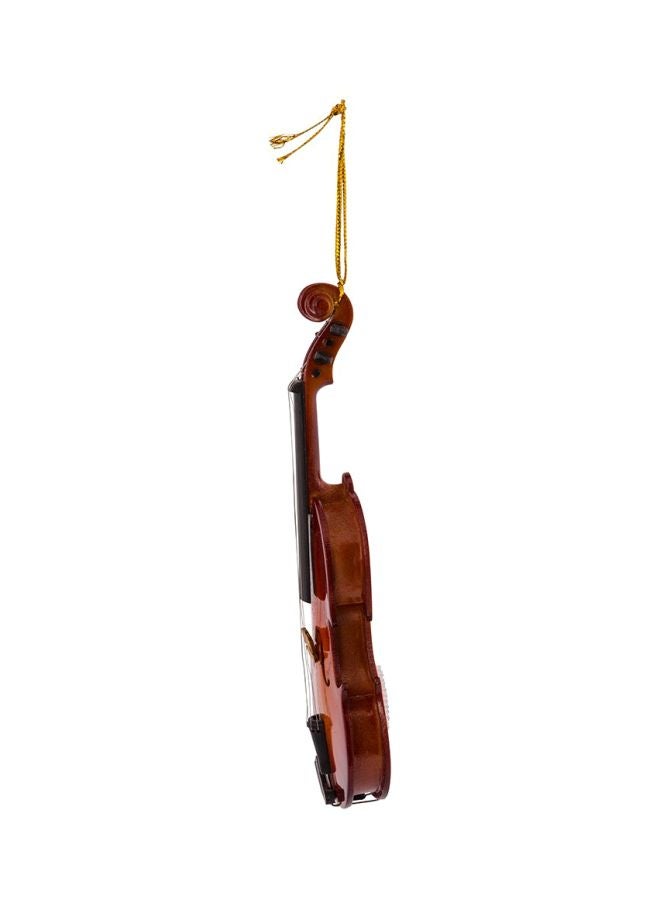 Kurt Adler - Wooden Violin Ornament Red/Black 5.5inch - Image 1