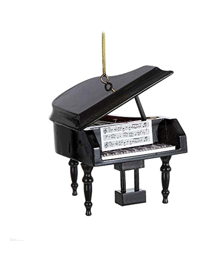 كورت أدلر زينة خشبية على شكل بيانو أسود/ أبيض 3بوصة