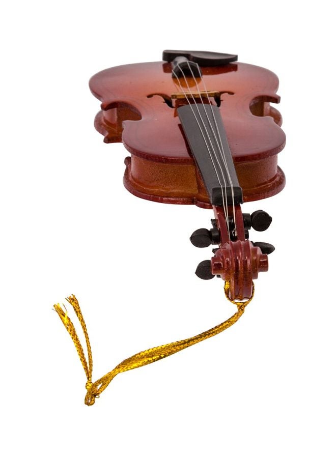 Kurt Adler - Wooden Violin Ornament Red/Black 5.5inch - Image 1