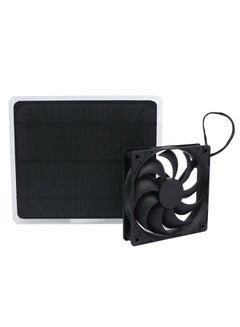 ماركة غير محددة مروحة تهوية مزودة بمنفذ USB وبخلية شمسية أحادية البلورات أسود  - Image 1