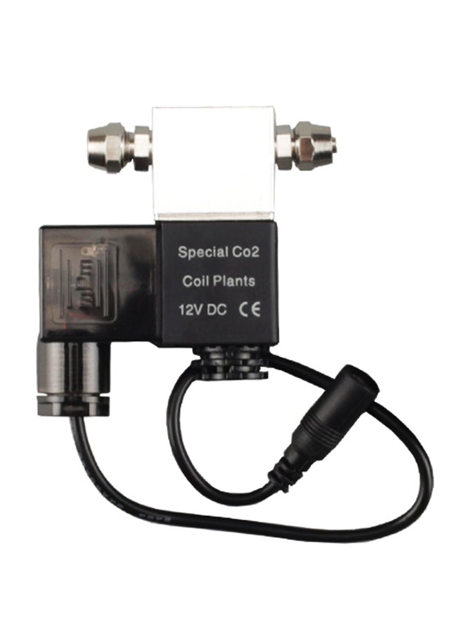 Double Head Aquarium CO2 System Regulator Magnetic Valve Silver/Black - Image 1