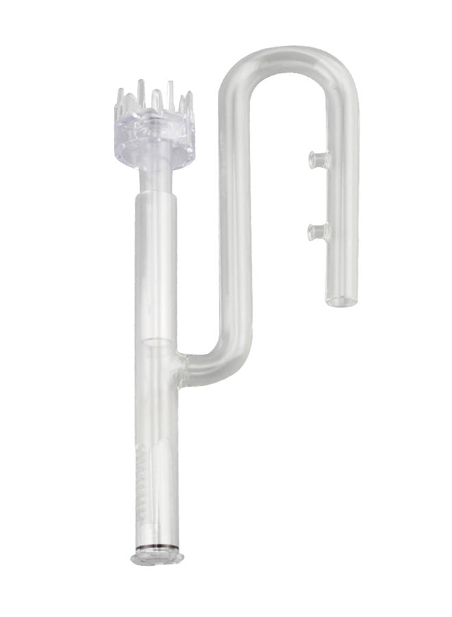 أنبوب زجاجي شفاف لتدفق حوض السمك مع مقشدة سطحية شفاف