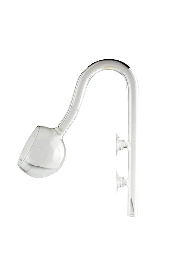 أنبوب فلتر لتدفق مياه حوض السمك نصف دائري مع كوبين للشفط شفاف - Image 2