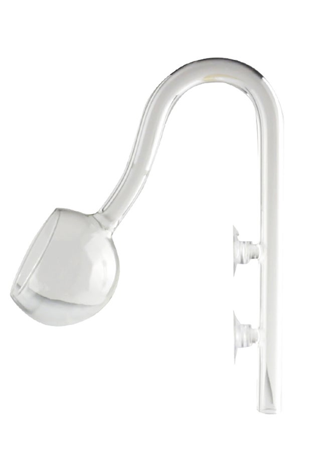 أنبوب فلتر تدفق لحوض السمك على شكل نصف دائرة مع أداتيي امتصاص للتثبيت شفاف - Image 1