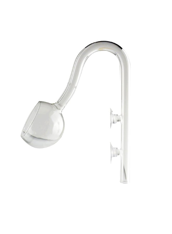 أنبوب فلتر تدفق لحوض السمك على شكل نصف دائرة مع أداتيي امتصاص للتثبيت شفاف - Image 2