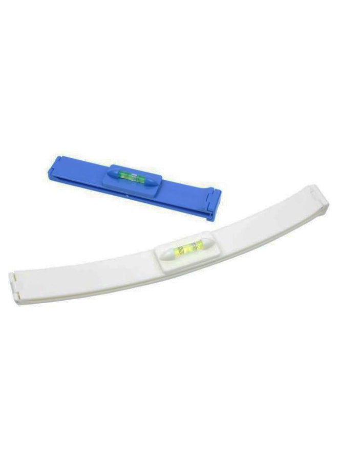 Generic 2-Piece Hair Cut Device With Horizontal Ruler Set Blue/White  - Image 1
