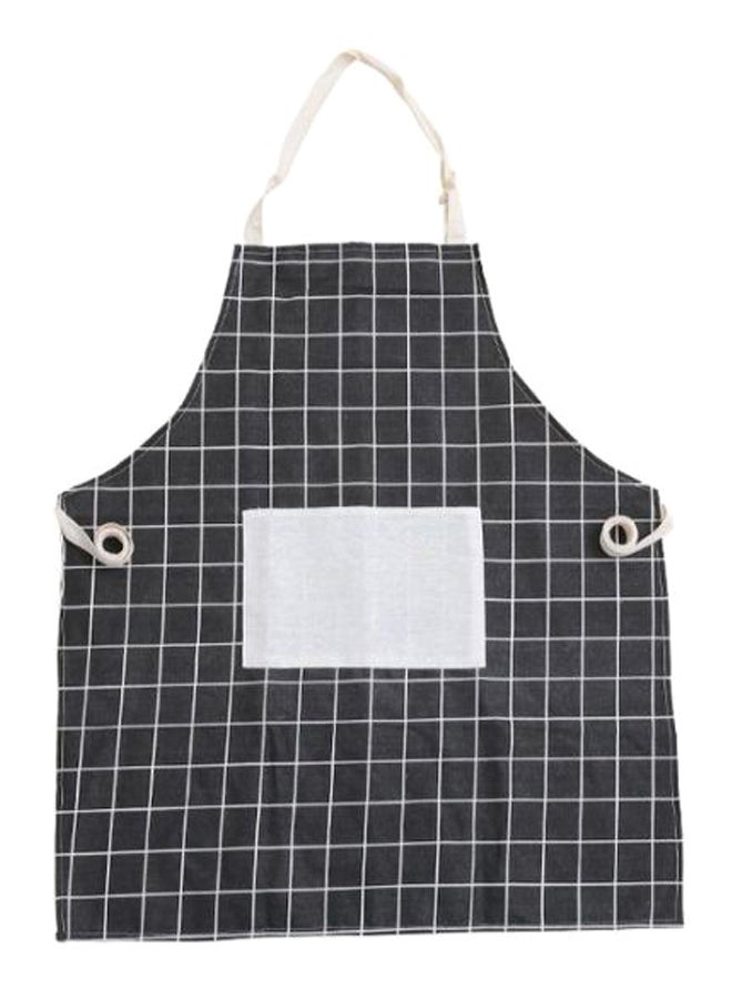 Generic - Checked Pattern Apron Black/White 60 x 72cm - Image 1