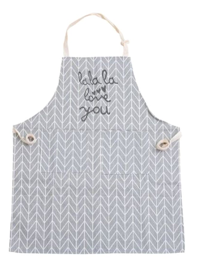 Adjustable Waterproof Apron Grey/White 60 x 72cm
