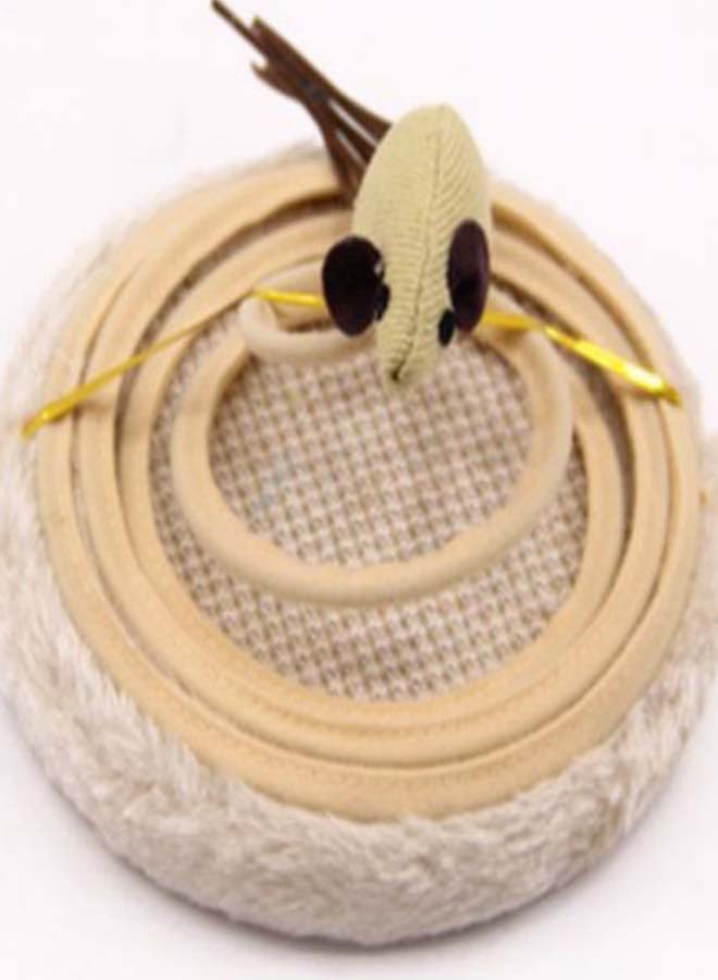 Interactive Spiral Mouse Spring Toy Beige/Gold - Image 3