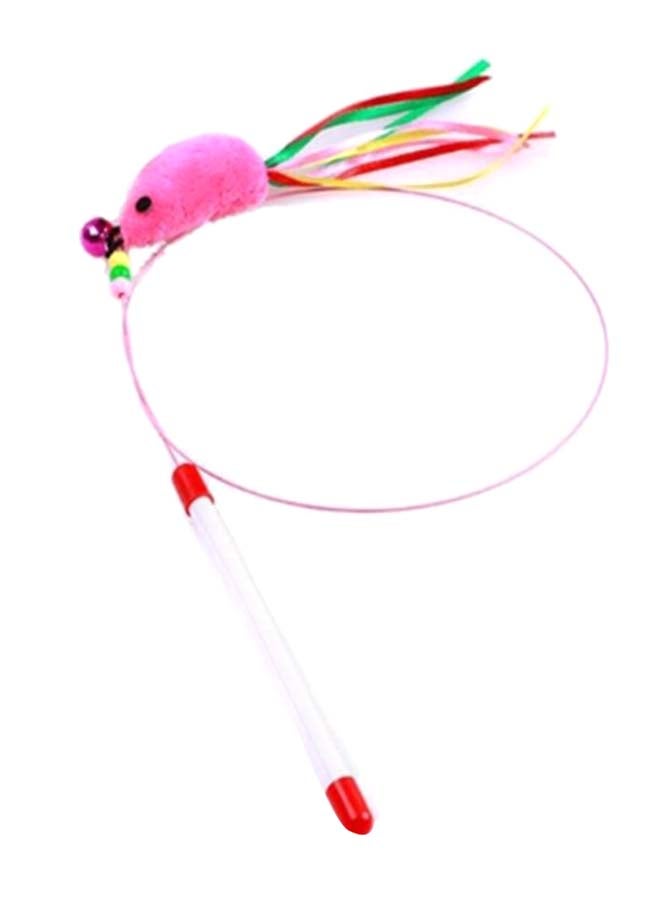 Interactive Mouse Bells With Wire Tease Stick Toy Multicolour - Image 1