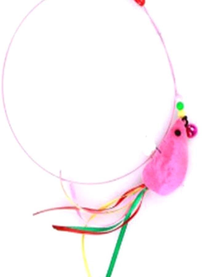 Interactive Mouse Bells With Wire Tease Stick Toy Multicolour - Image 2