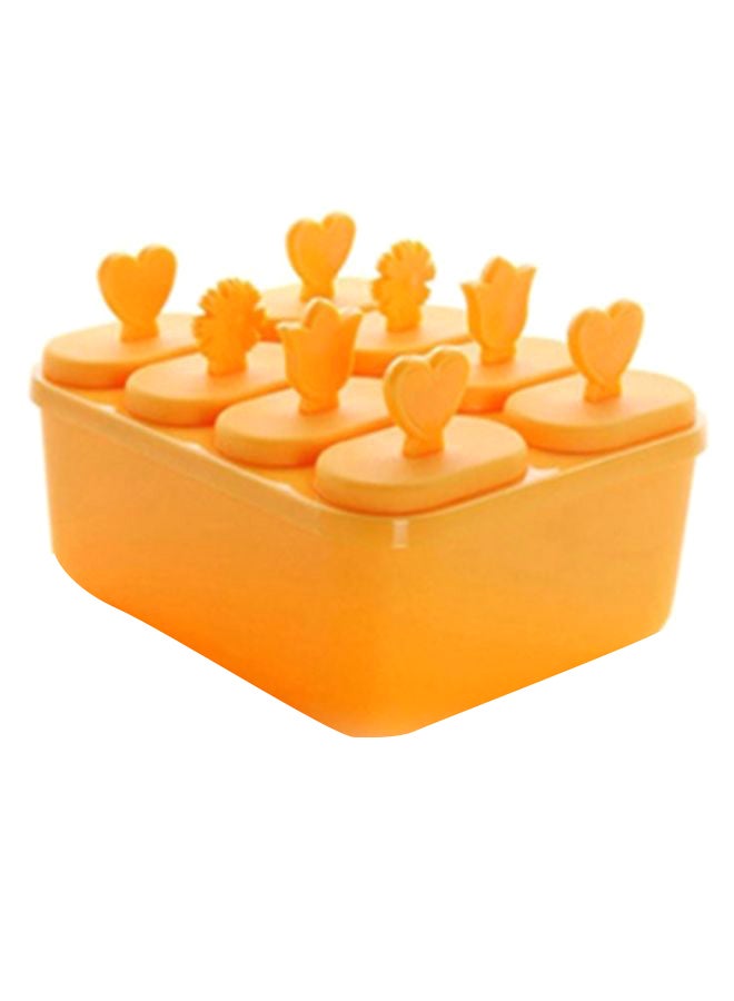 8-Cavity Round Popsicle Mould Yellow