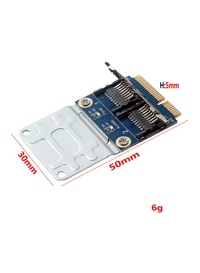Generic - Micro SD And TF To Mini PCI Express Memory Card Reader Adapter Converter Card Multicolour - Image 1
