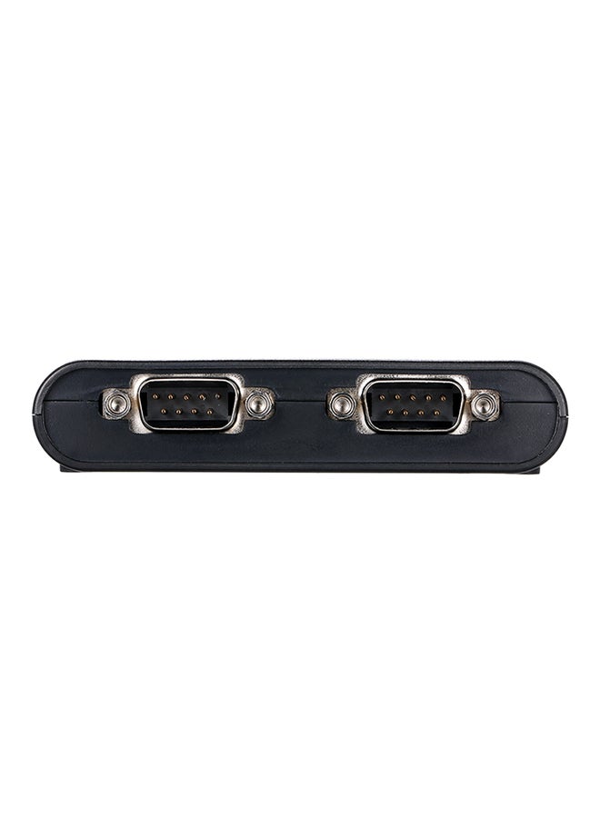 USB 2.0 To 4Port RS232 Adapter Converter Card Black