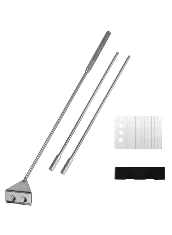 Aquarium Algae Scraper Cleaner Kit Silver 40cm - Image 1