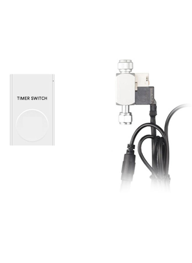 Generic - Electric Magnetic Double Head Solenoid Valve Kit Silver/Black/Off White - Image 1
