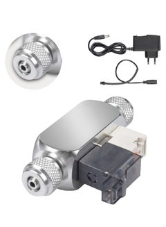 Electric Magnetic Double Head Solenoid Valve Kit Silver/Black/Off White