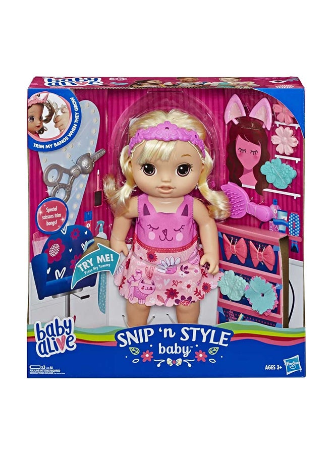 Baby Alive Snip N Style Baby Blond Hair
