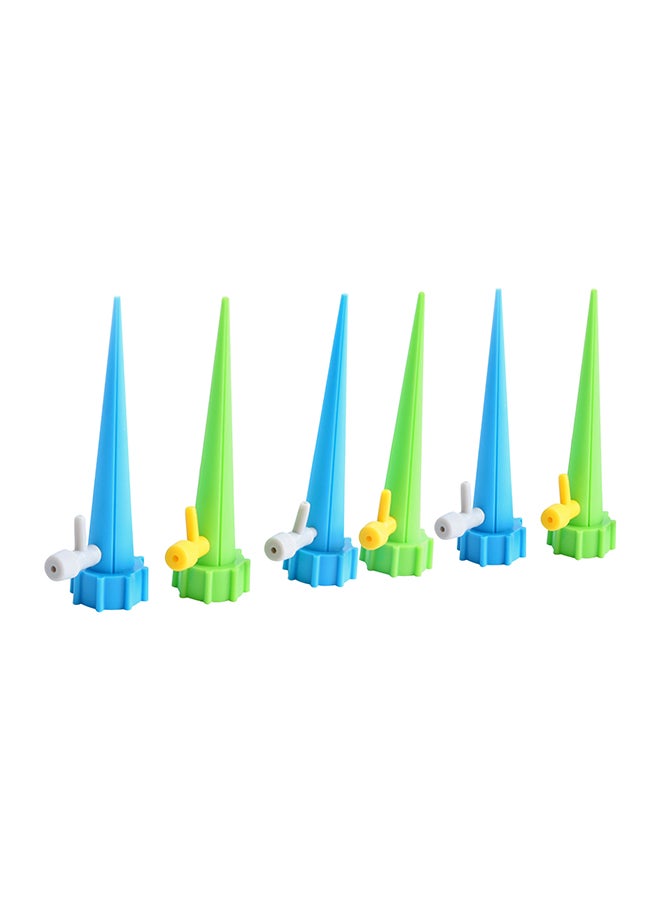 Generic 6-Piece Automatic Irrigation Stake With Valve Set Blue/Green  - Image 1