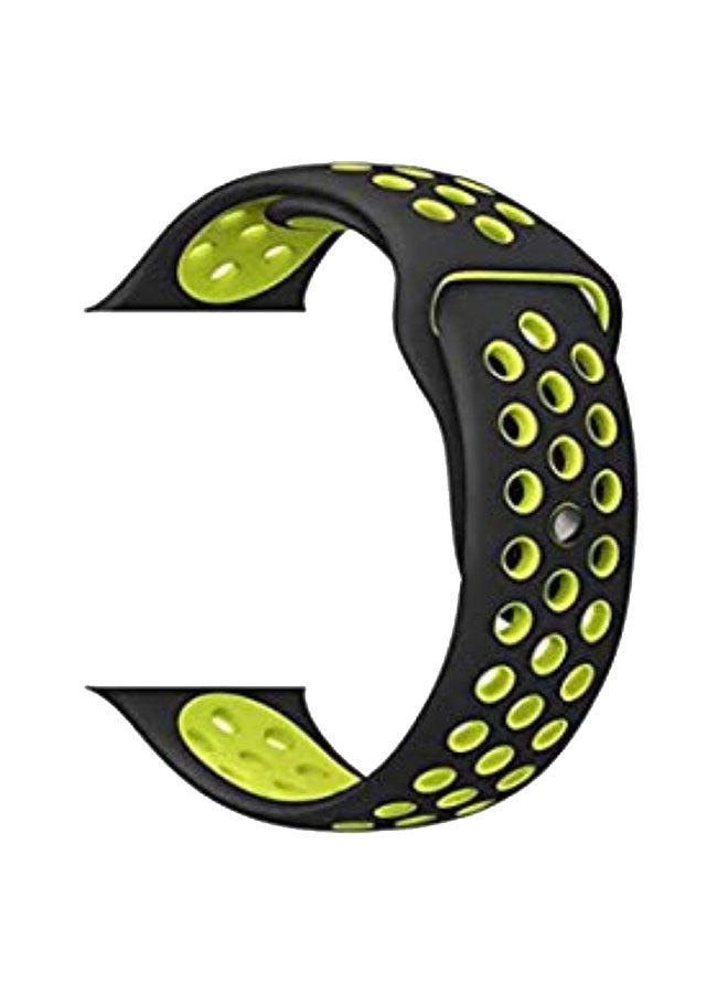 Wrist Band For Apple Watch 3/4/5 Black/Yellow - Image 1