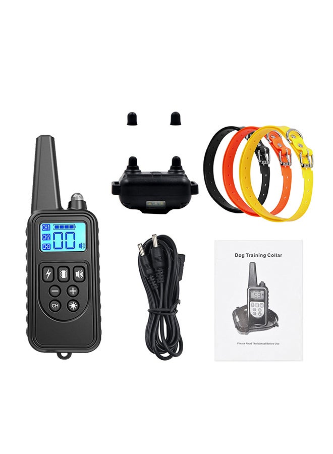 Waterproof Rechargeable Dog Training Collar With Remote Yellow/Black - Image 1