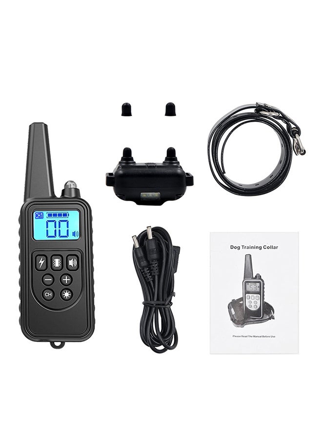 Waterproof Rechargeable Dog Training Collar With Remote Black - Image 1