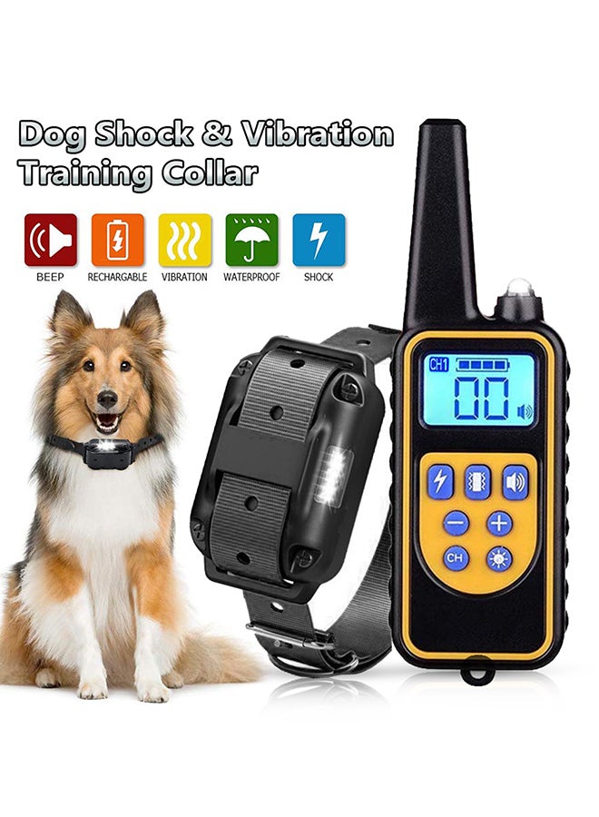 Waterproof Rechargeable Dog Training Collar With Remote Black - Image 3