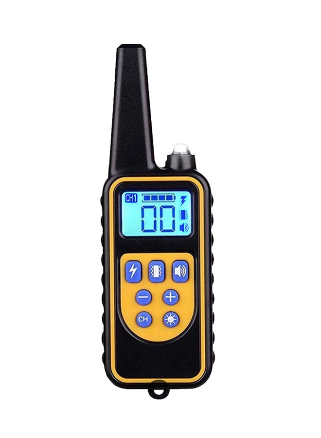 جهاز تحكم عن بعد لتدريب الكلاب قابل للشحن أسود/ أصفر - Image 1