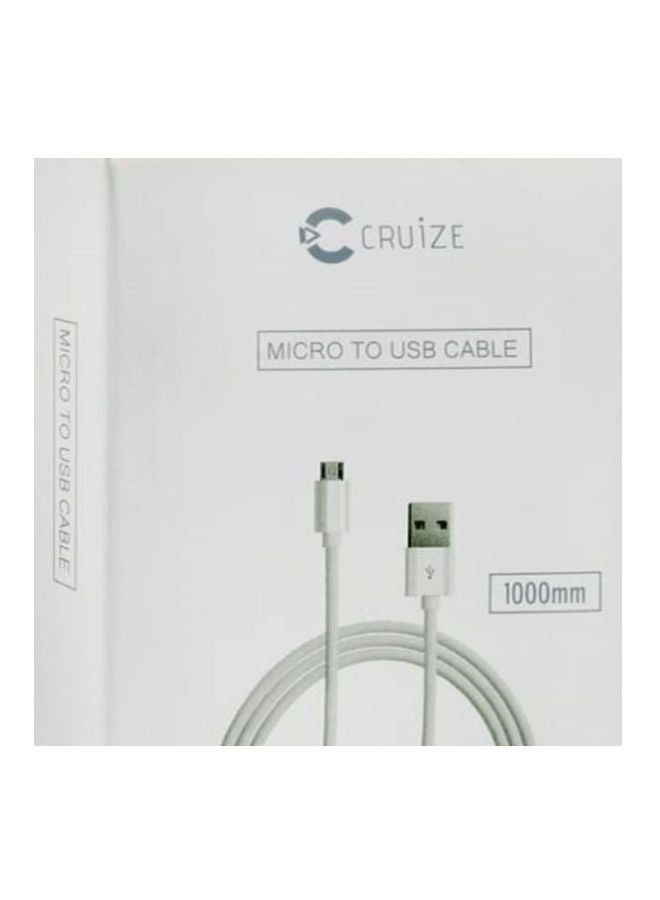 كابل شحن بمنفذ مايكرو USB أوف وايت - Image 2