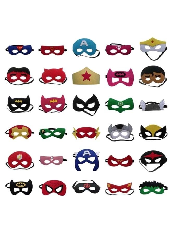 Generic 30-Piece Superhero Theme Birthday Party Eye Mask Set  - Image 1