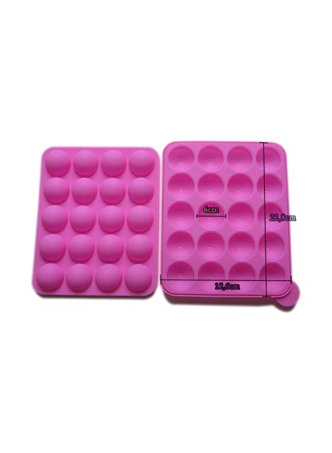 Rbenxia Cupcake Baking Mold Tray With Stick Set Pink/Beige 9.2x8.6x3.7inch - Image 2