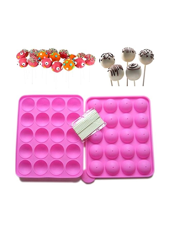 Rbenxia Cupcake Baking Mold Tray With Stick Set Pink/Beige 9.2x8.6x3.7inch - Image 3