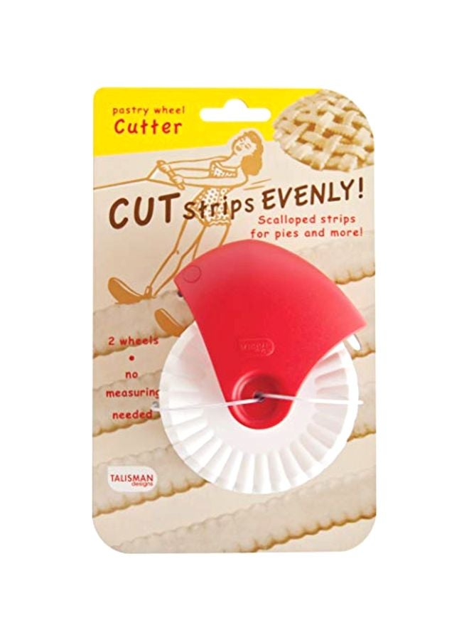 Talisman Designs Pastry Wheel Cutter White/Red 3x2x4inch - Image 2