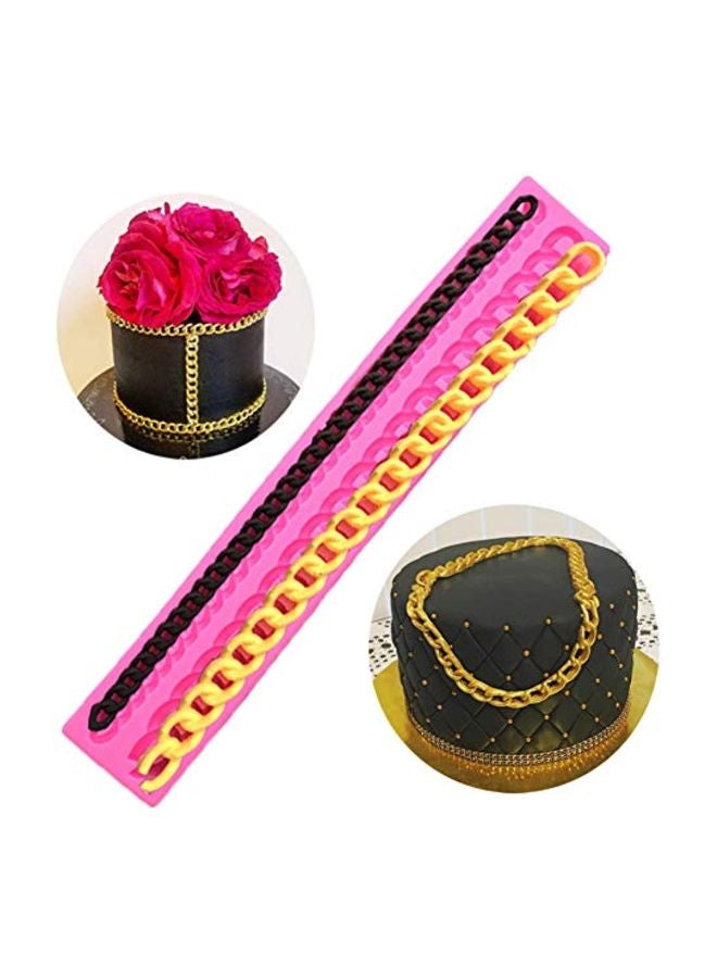 PalkSky Silicone Fondant Chain Mould Pink 10.4x1.9x0.4inch  - Image 2
