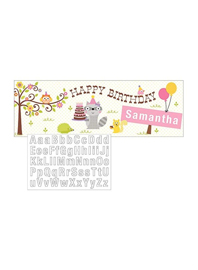 CREATIVE CONVERTING Happy Birthday Party Banner with Stickers 