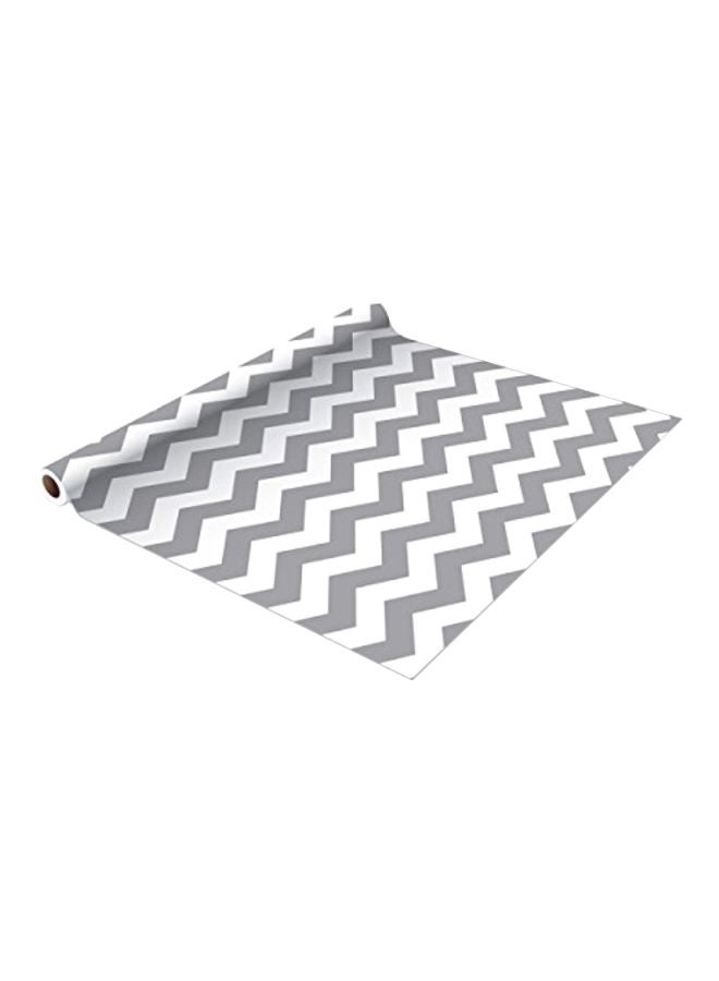 Pack Of 2 Self Adhesive Shelf Liner Rugby Chevron Graphite 120x18inch