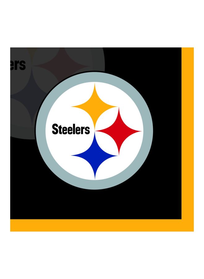 CREATIVE CONVERTING - 16-Piece Pittsburgh Steelers Beverage Napkin Set 659525 5inch - Image 1